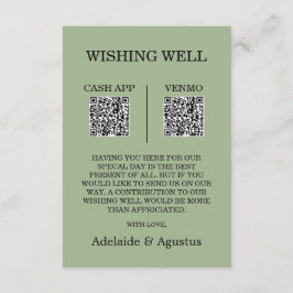 We Got Married Wishing Well Green Wedding Tilläggskort