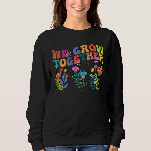 We Grow Together   Teacher Back To School 1st Day T Shirt (Framsida)