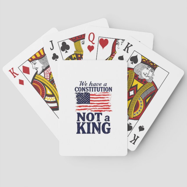 We Have Constitution Not a King USA Pro Democratic Casinokort (Baksidan)