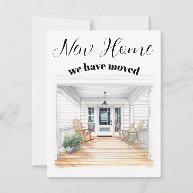 We Have Moved to a New Home Anteckningskort (Framsida)