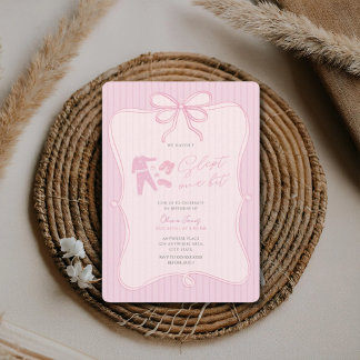 We haven’t slept one bit girl 1st birthday  inbjudningar