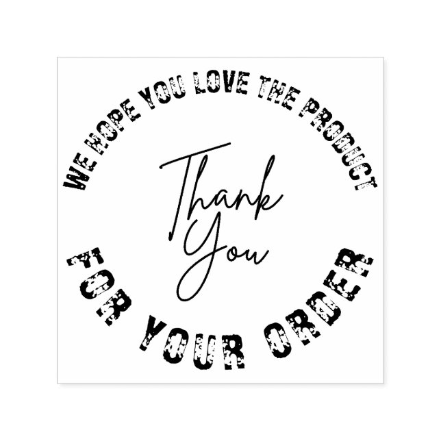 We Hope You Love It | Custom Small Business Självfärgande Stämpel (Design)