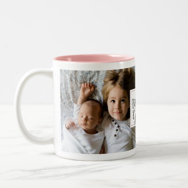 "We Kärlek Grandma" Phot Coffee Mugg Gift (Vänster)