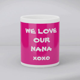 WE KÄRLEK VÅR NANA Söt Rosa Toppen Cute Kaffemugg