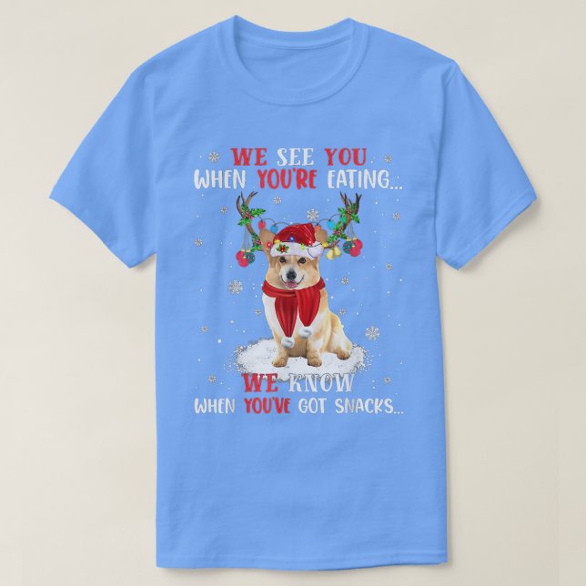 We Know When Youve Got Snacks Corgi  T Shirt (Design framsida)