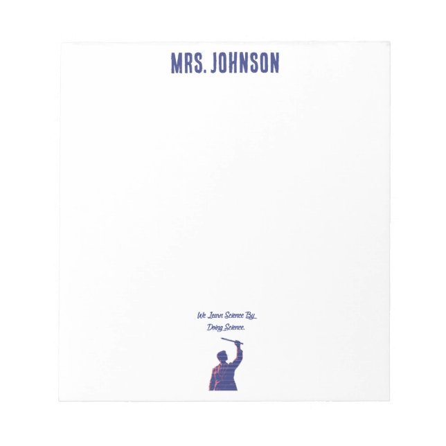 We Learn Science By Doing Science Educator Quote Anteckningsblock (Framsida)