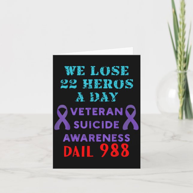 We Lose 22 Heros A Day Veteran Suicide Prevention  Kort (Framsida)