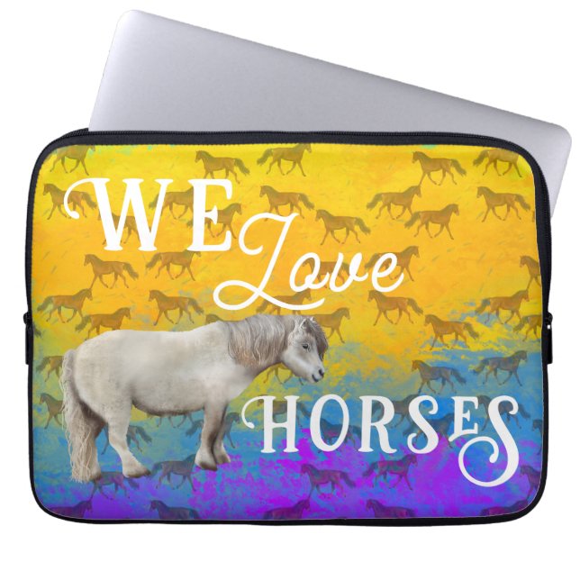 We love horses laptop fodral (Framsidan)
