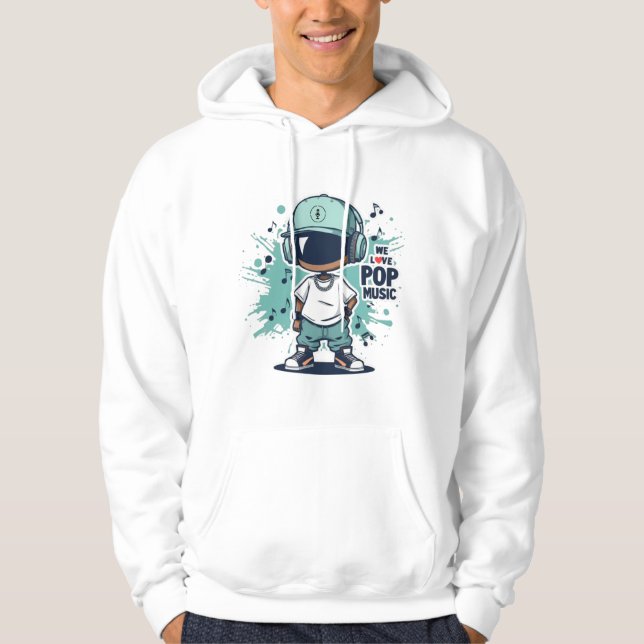 We Love Pop Music Hoodie (Framsida)