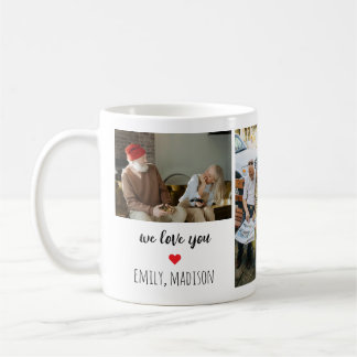 We Love You Custom Family Photo Collage Mug Kaffemugg