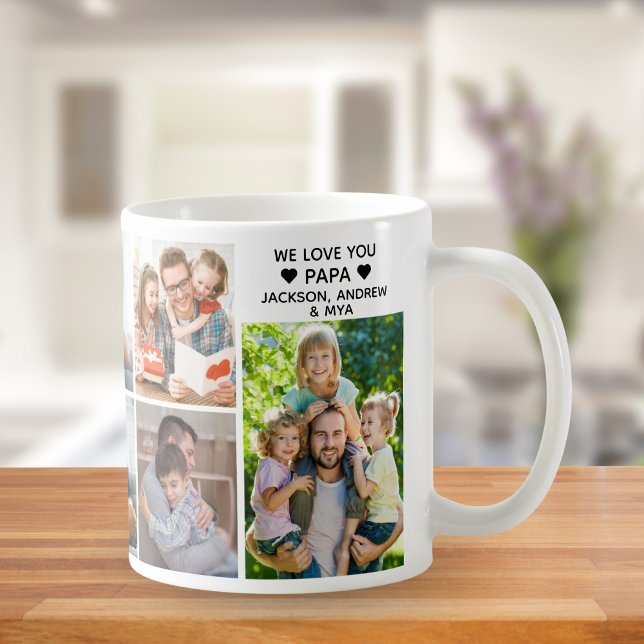 We love you dad collage of 9 photos children kaffemugg (Skapare uppladdad)