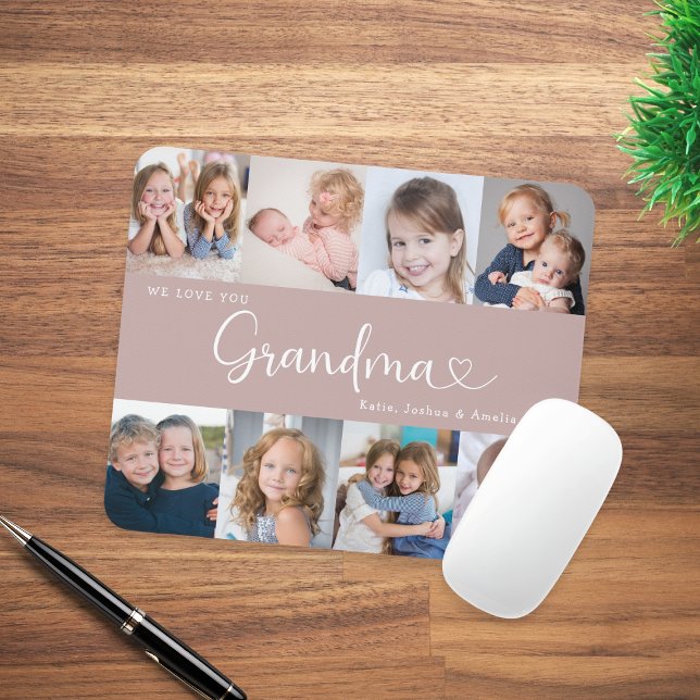 We Love you Grandma Script 8 Photo Modern Musmatta (Skapare uppladdad)