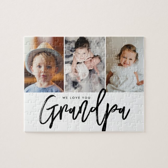 We love you Grandpa Grandchildren photos Pussel (Horisontell)