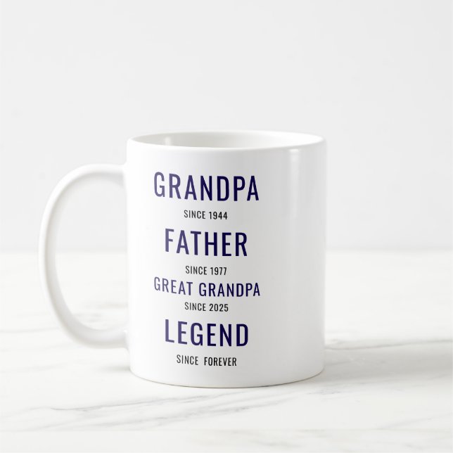 We Love You Grandpa Mug | Happy Grandparents Day Kaffemugg (Vänster)