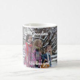 WE LOVE YOU! Kundenspezifische Foto Tasse, 325 ml Kaffemugg