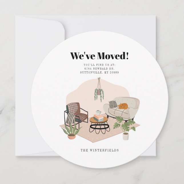 We Moved Floral Moving Announcement (Framsida)