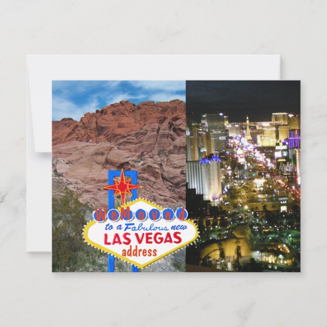 We Moved Las Vegas Address Announcement Postcard Meddelande (Framsida)