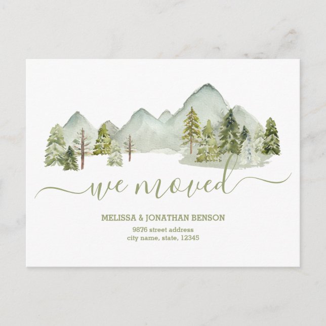 We Moved New Home Address Announcement Postcard Meddelande Vykort (Framsida)