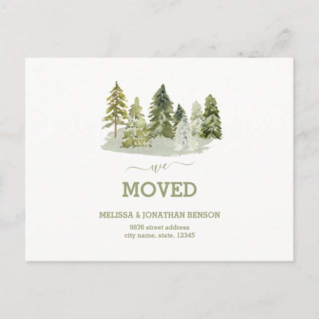We Moved New Home Address Announcement Postcard Meddelande Vykort (Framsida)