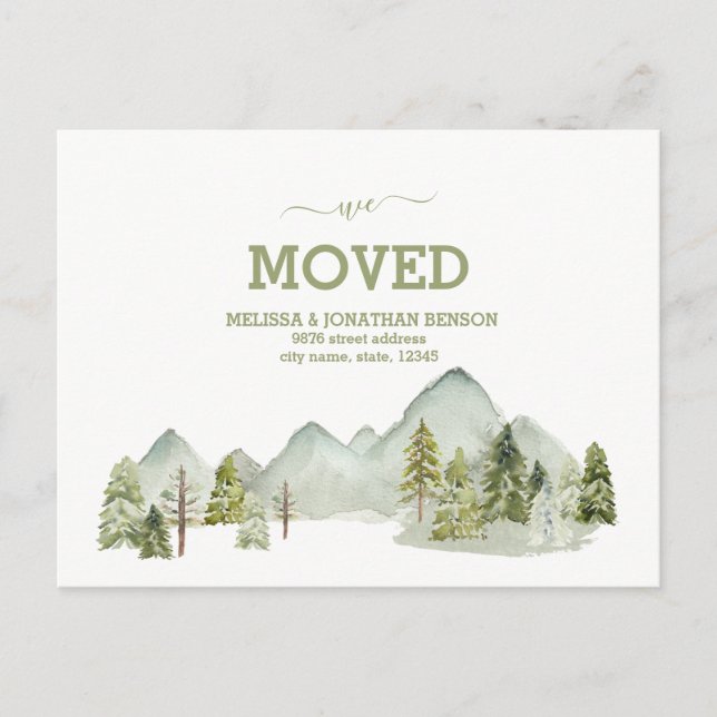 We Moved New Home Address Announcement Postcard Meddelande Vykort (Framsida)