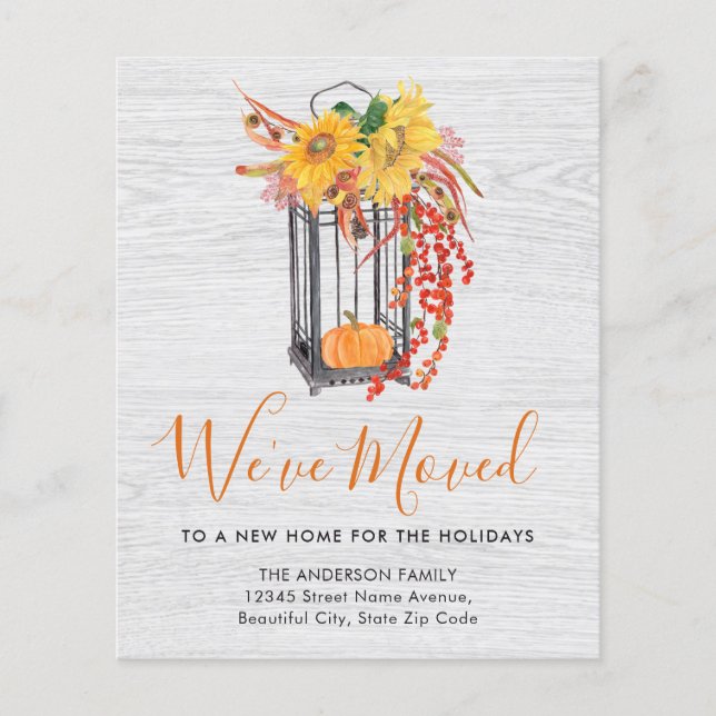 We Moved New Home Pumpkin Moving Announcement (Framsida)