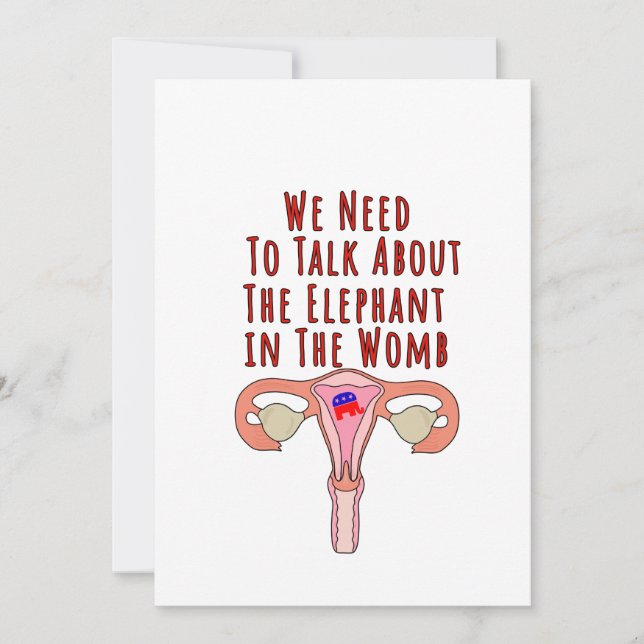 We Need to Talk About The Elephant In The Womb Inbjudningar (Framsida)