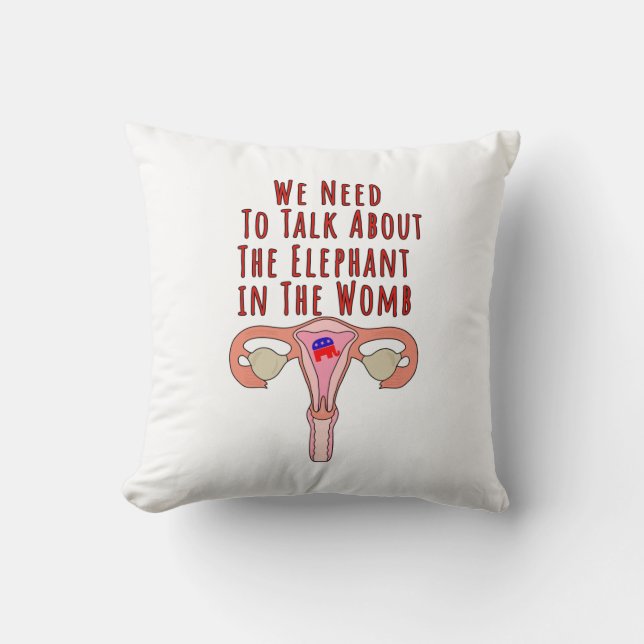 We Need to Talk About The Elephant In The Womb Kudde (Framsida)