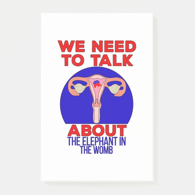 We Need to Talk About The Elephant In The Womb Post-it Block (Framsida)