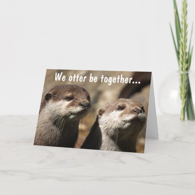 We Otter Be Together Helgkort (Framsida)