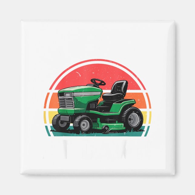 We Ride At Dawn Riding Lawn Mower Toddler Funny Mo Magnet (Framsidan)
