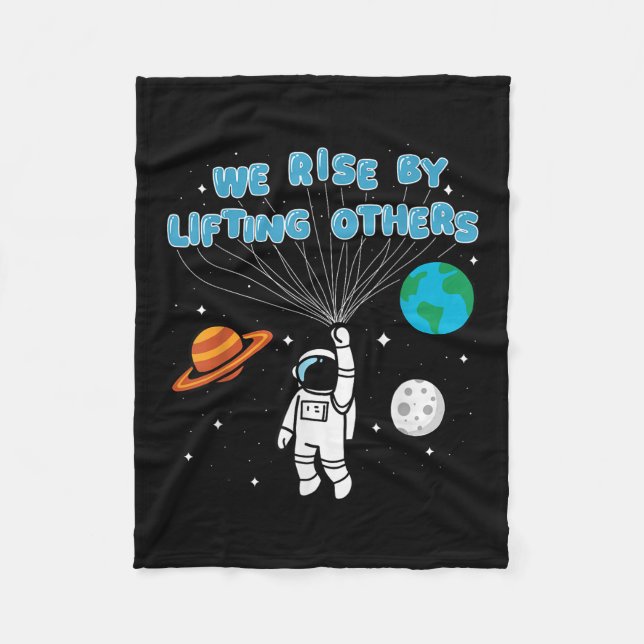 We Rise By Lifting Others Motivational Quote Insra Fleecefilt (Framsidan)