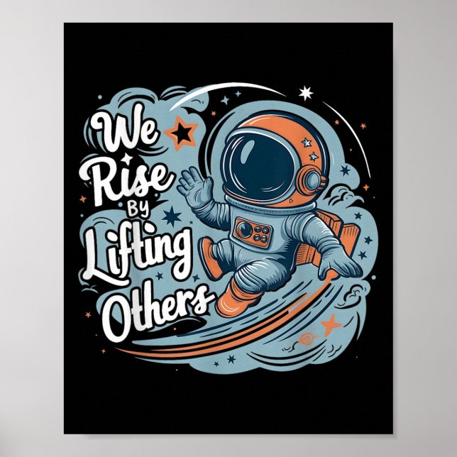 We Rise By Lifting Others Motivational Quote Women Poster (Framsidan)