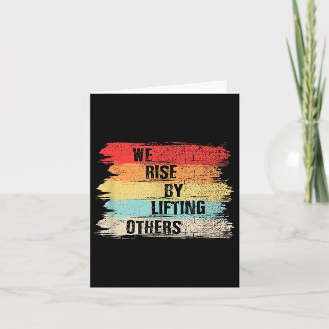 We Rise By Lifting Others Motivational Quotes  Kort (Framsida)