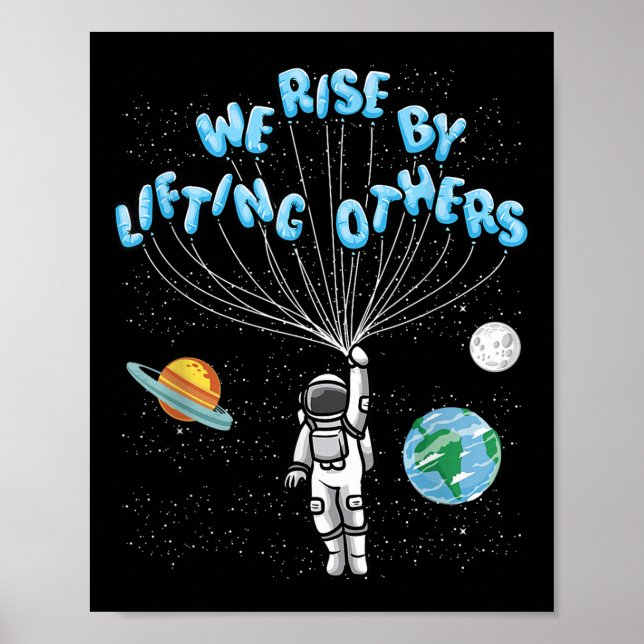 We Rise Motivational Quote - Clic Fit, Short Sleev Poster (Framsidan)