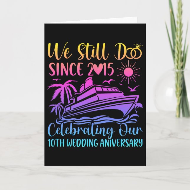 We Still Do 10th Wedding Anniversary 10 Years Marr Kort (Framsida)