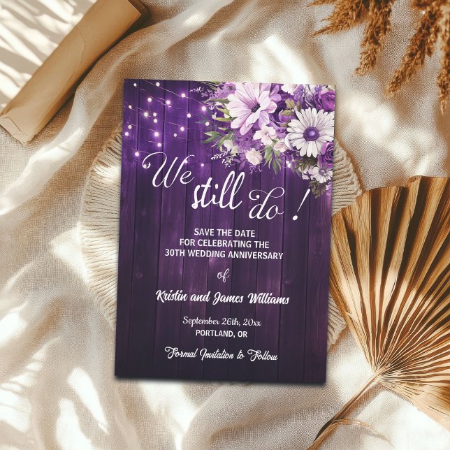 We Still Do 30th Wedding Anniversary String Lights Spara Datumet (Skapare uppladdad)