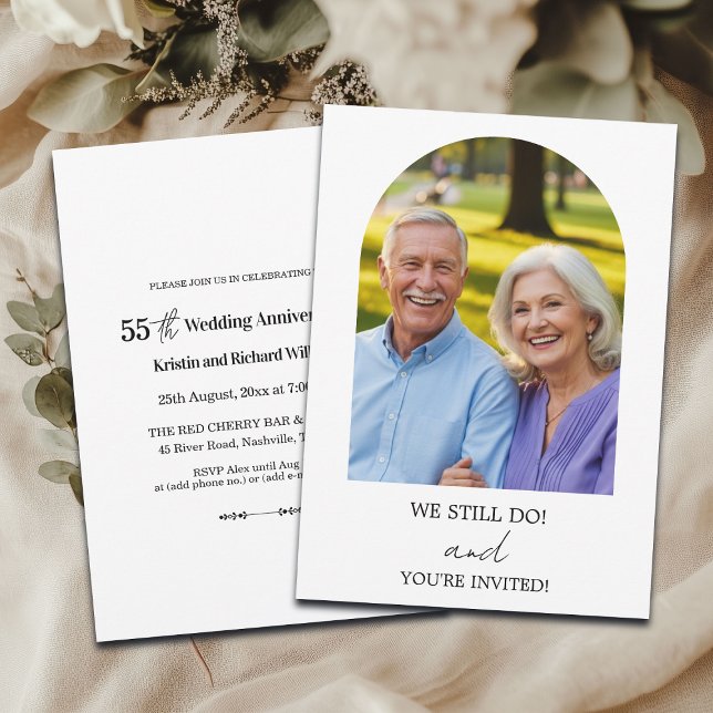 We Still Do 55th Wedding Anniversary Photo Inbjudningar (Skapare uppladdad)