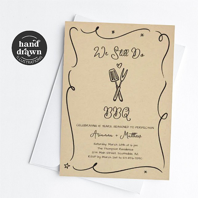 We Still Do BBQ Anniversary Party Invitation Inbjudningar (Skapare uppladdad)