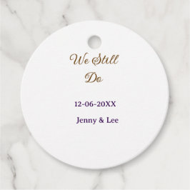 We still do brown pink name date year boho retro s gåvor etiketter