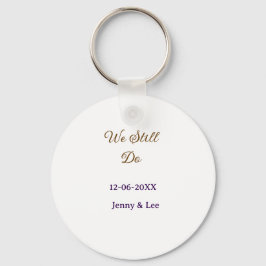 We still do brown pink name date year boho retro s nyckelring