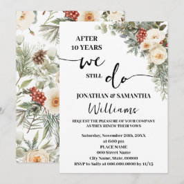 We Still Do Winter Wedding Anniversary Inbjudningar
