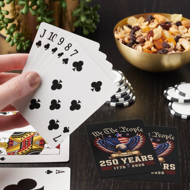We The People 250 år frihet örn Casinokort (På plats)