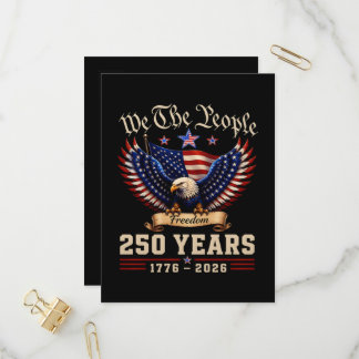 We The People 250 år frihet örn Inbjudan Vykort