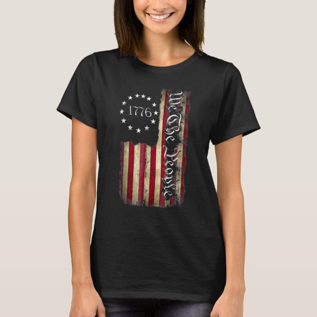 We The People American History 1776 Independence D T Shirt (Framsida)
