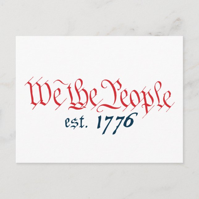 We The People est. 1776 Vykort (Framsida)