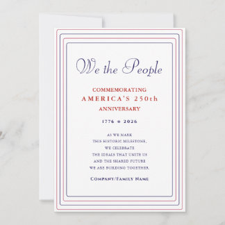 We the People Formal America 250 Semiquincentennia Julkort