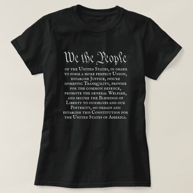 We the People Full Constitution Preamble T Shirt (Design framsida)