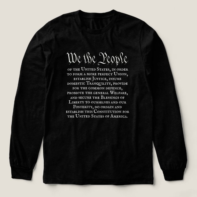 We the People Full Constitution Preamble T Shirt (Design framsida)