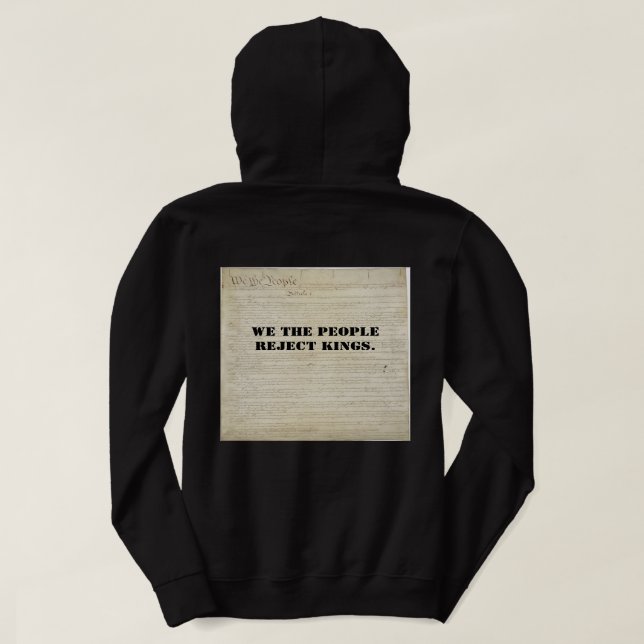 We the People No Kings Sweatshirt T Shirt (Design baksida)