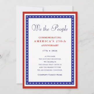 We the People Semiquincentennial 1776 America 250 Julkort